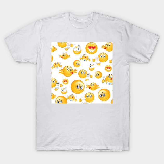 Emoji Pattern 1 T-Shirt by B&K